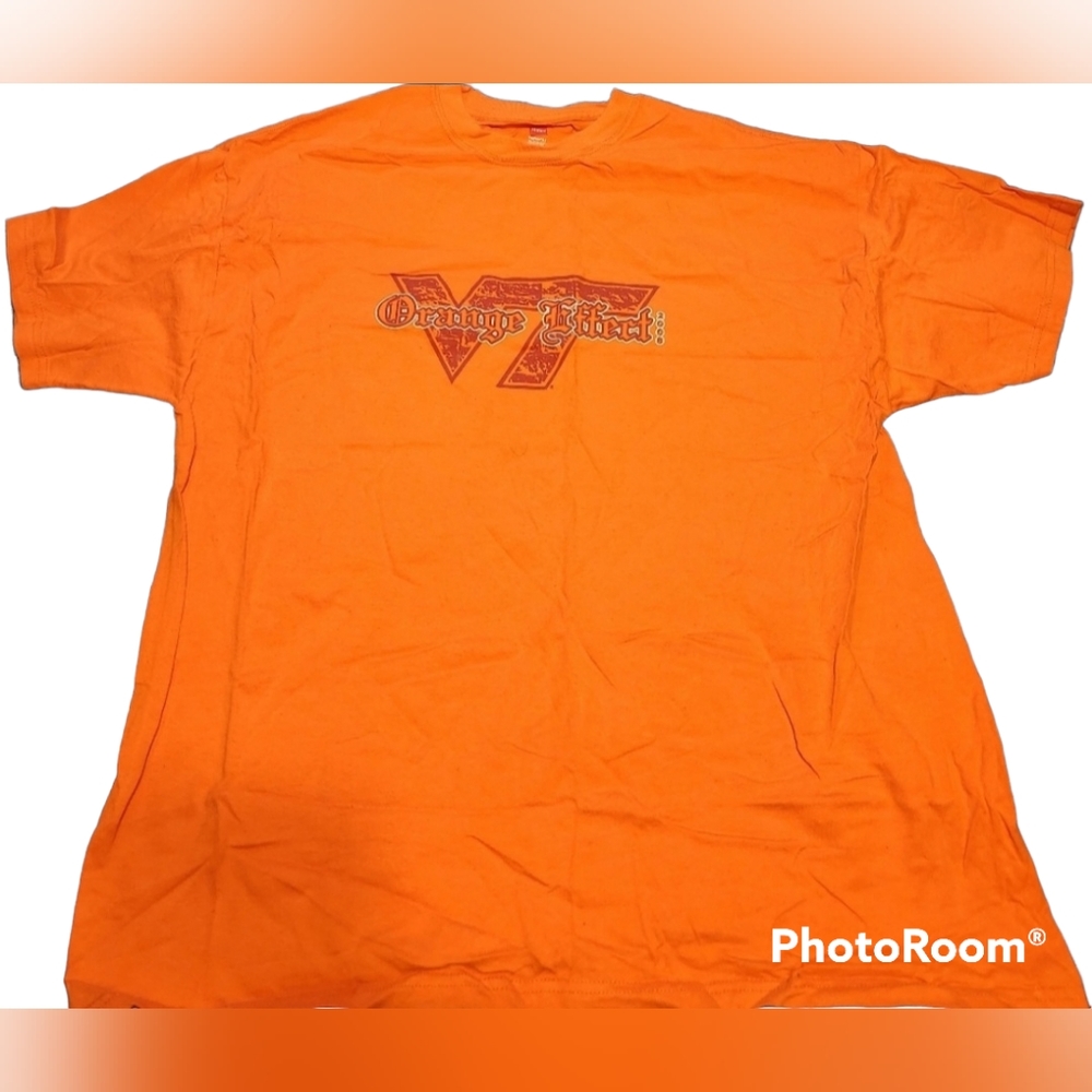 Vintage Virginia Tech Orange Effect T-Shirt - Unisex Size XL